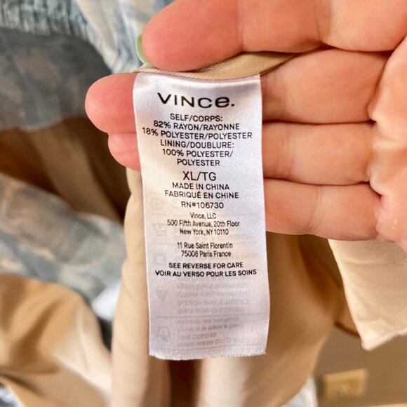 Vince Dahlia Long-Sleeve Double V-Neck Dress- Sz. XL - Picture 8 of 11